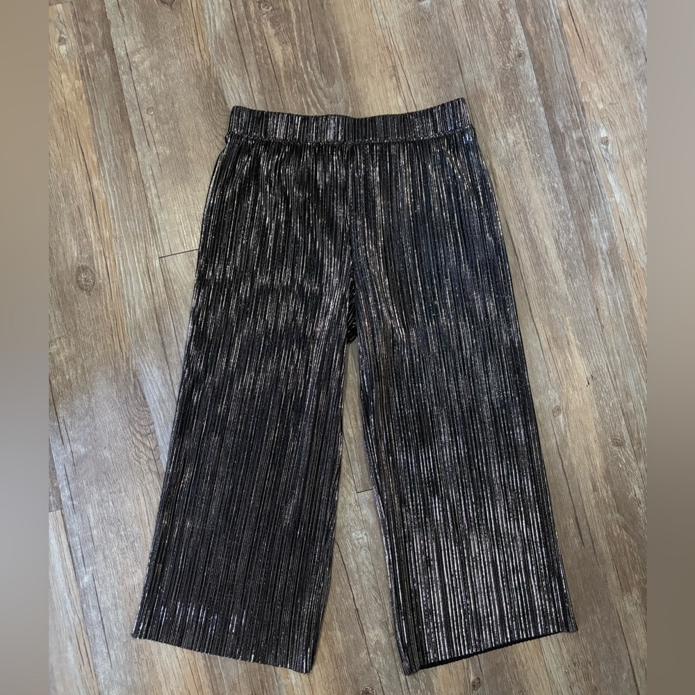 Old Navy Shiny Metallic Cropped Wide-Leg Pants for Toddler Girls